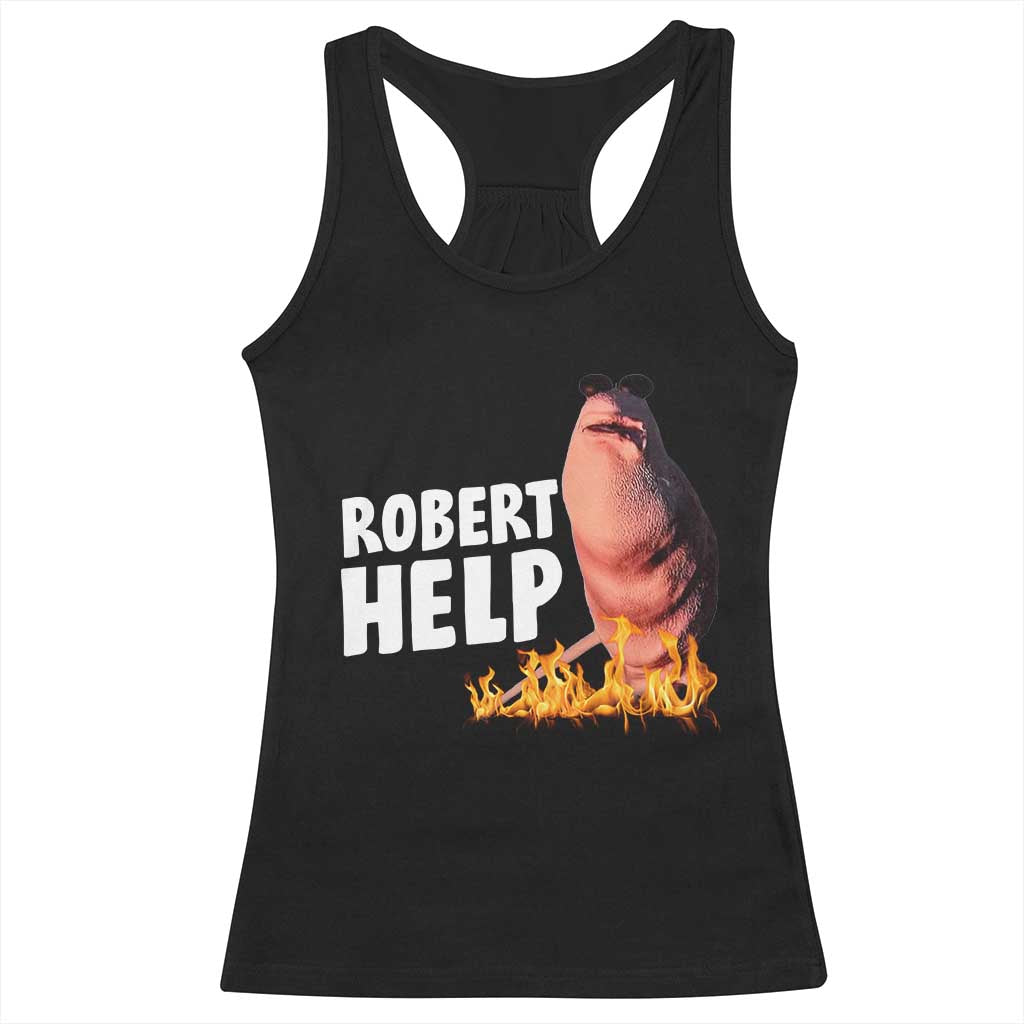 Marcus The Worm Racerback Tank Top Funny Brainrot Meme Robert Help TS10 Black Print Your Wear