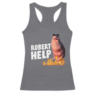 Marcus The Worm Racerback Tank Top Funny Brainrot Meme Robert Help TS10 Charcoal Print Your Wear
