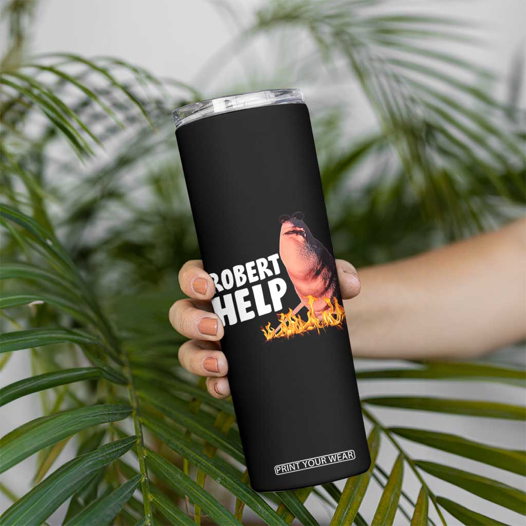 Marcus The Worm Skinny Tumbler Funny Brainrot Meme Robert Help TS10 Print Your Wear