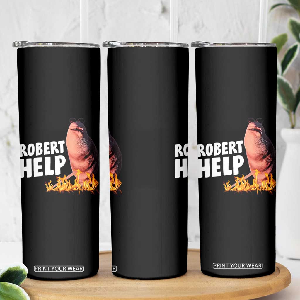 Marcus The Worm Skinny Tumbler Funny Brainrot Meme Robert Help TS10 Print Your Wear