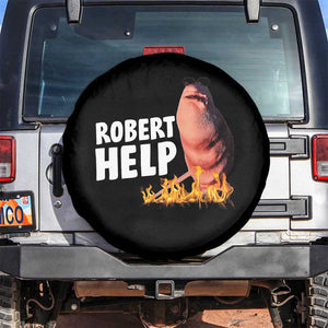 Marcus The Worm Spare Tire Cover Funny Brainrot Meme Robert Help TS10 No hole Black Print Your Wear