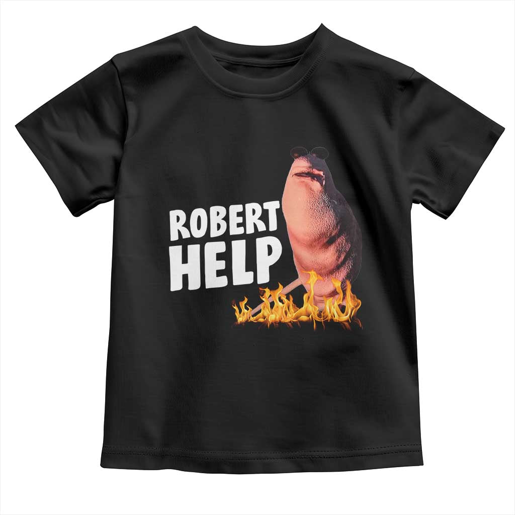 Marcus The Worm Toddler T Shirt Funny Brainrot Meme Robert Help TS10 Black Print Your Wear