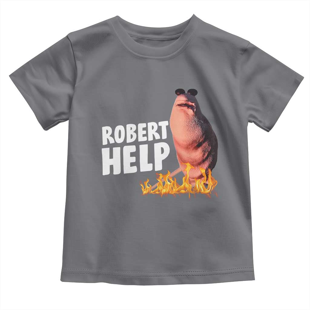 Marcus The Worm Toddler T Shirt Funny Brainrot Meme Robert Help TS10 Charcoal Print Your Wear