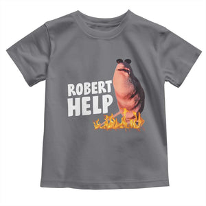 Marcus The Worm Toddler T Shirt Funny Brainrot Meme Robert Help TS10 Charcoal Print Your Wear