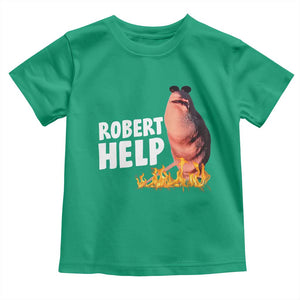 Marcus The Worm Toddler T Shirt Funny Brainrot Meme Robert Help TS10 Irish Green Print Your Wear