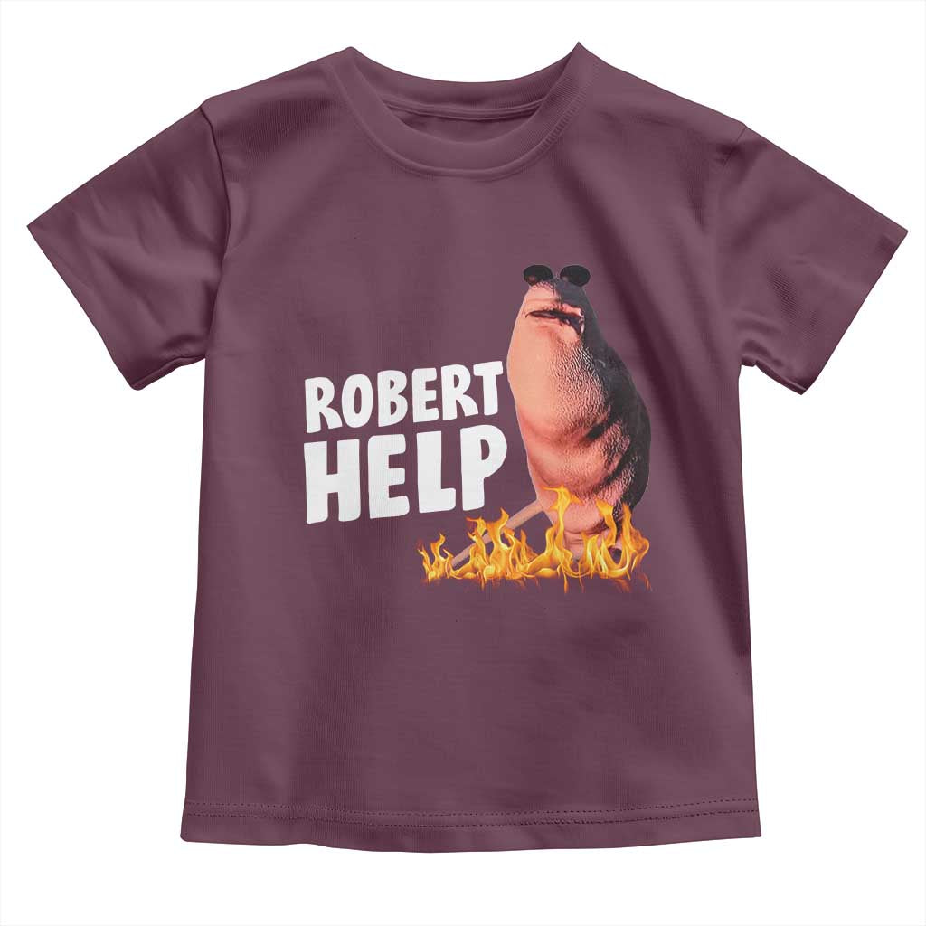 Marcus The Worm Toddler T Shirt Funny Brainrot Meme Robert Help TS10 Maroon Print Your Wear