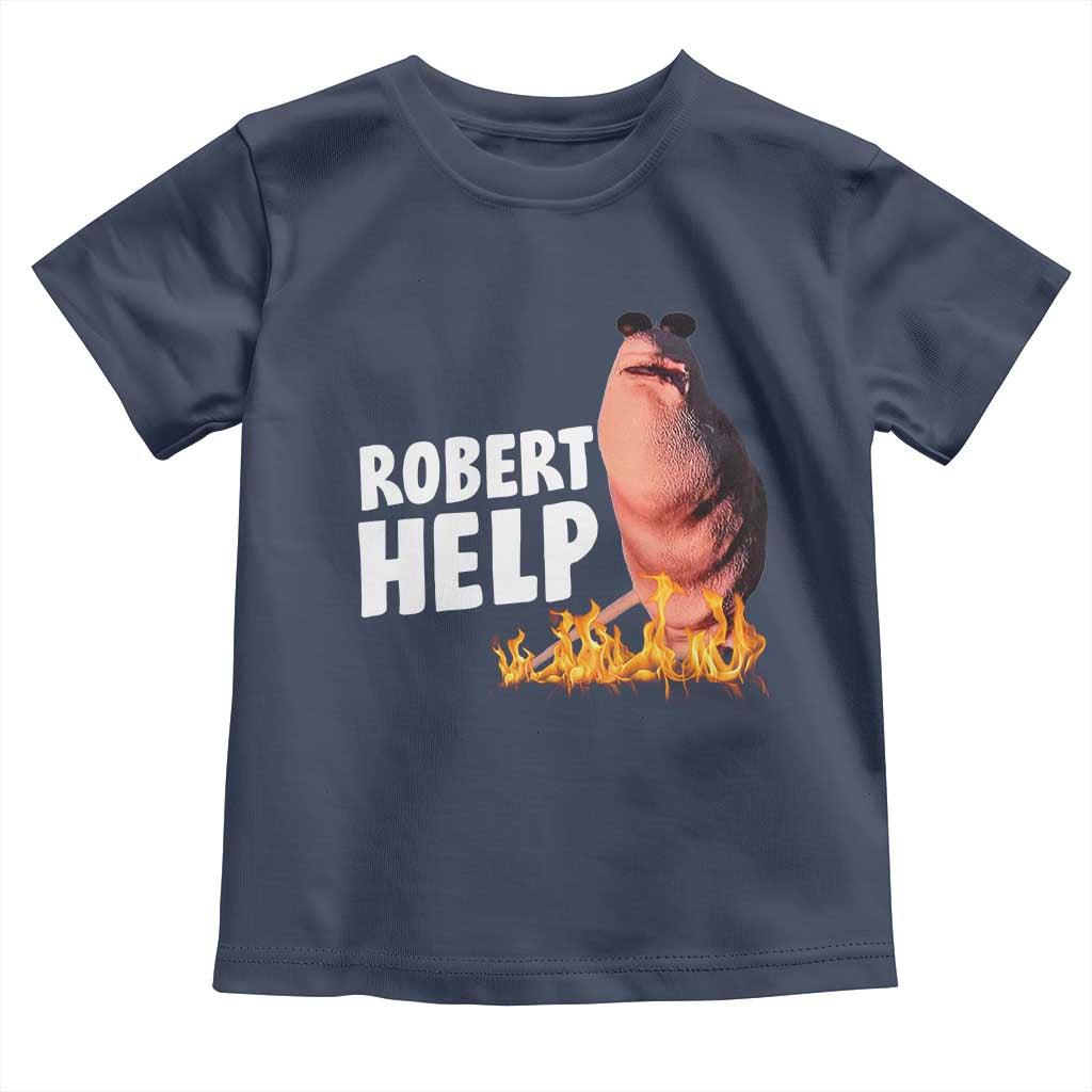 Marcus The Worm Toddler T Shirt Funny Brainrot Meme Robert Help TS10 Navy Print Your Wear