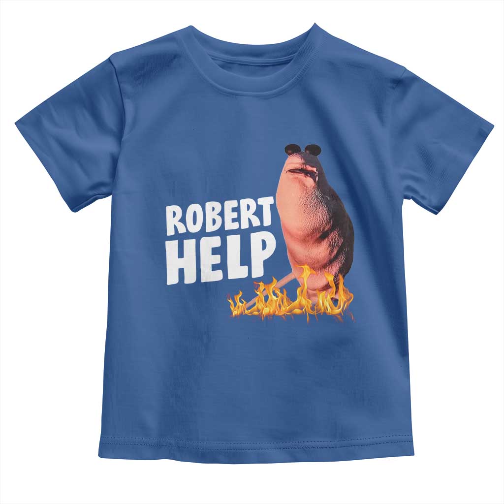 Marcus The Worm Toddler T Shirt Funny Brainrot Meme Robert Help TS10 Royal Blue Print Your Wear