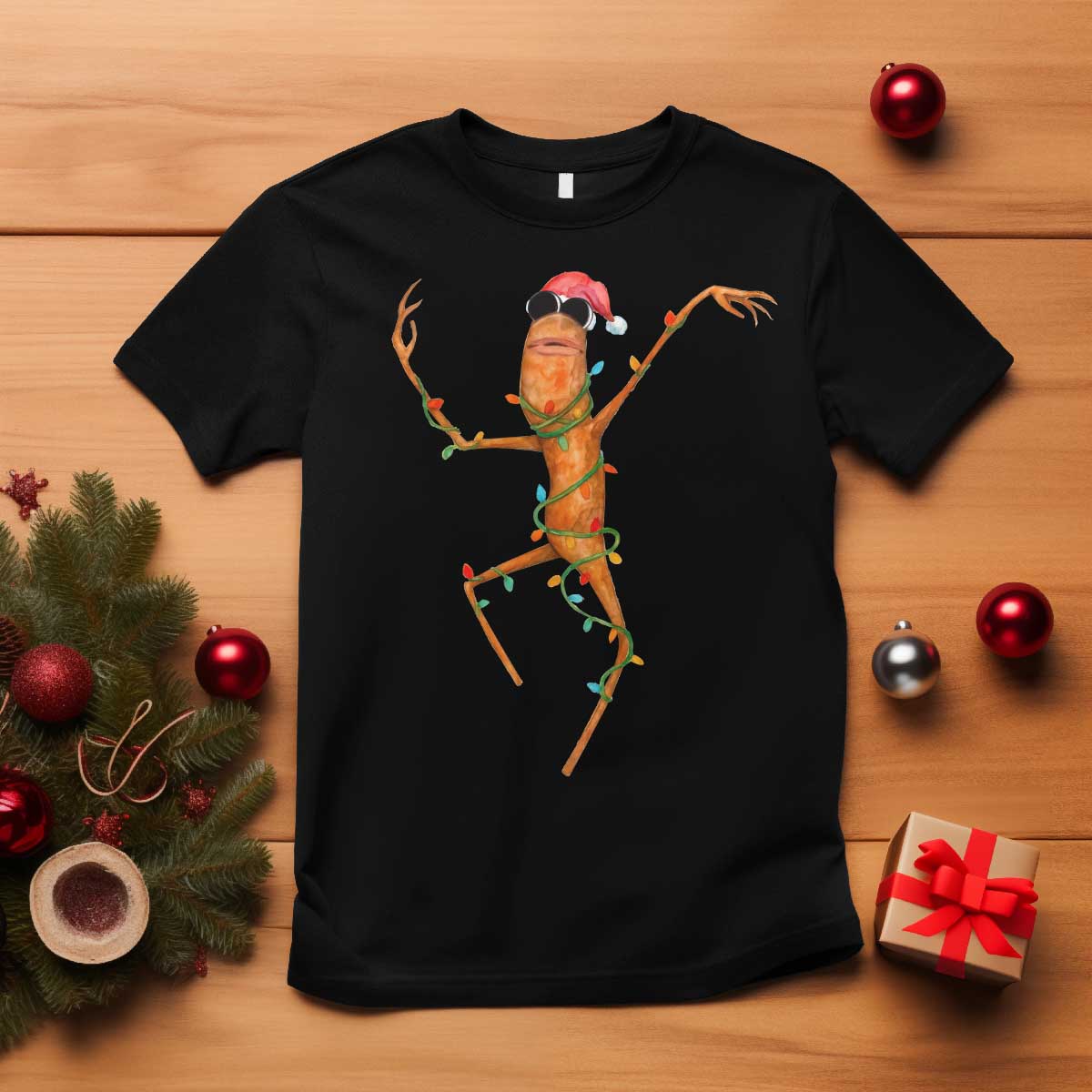 Marcus The Worm Christmas T Shirt Internet Weirdcore Brainrot Humor TS10 Black Print Your Wear