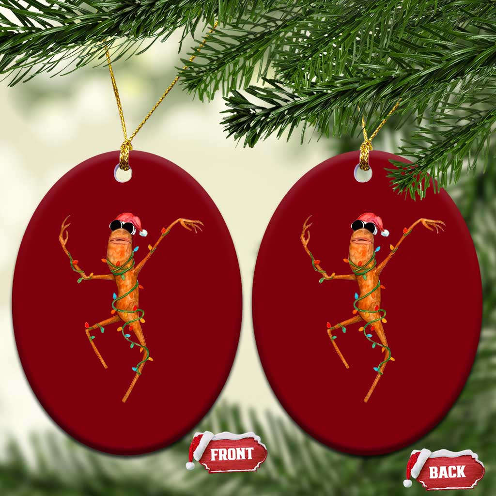 Marcus The Worm Christmas Ceramic Ornament Internet Weirdcore Brainrot Humor TS10 Print Your Wear