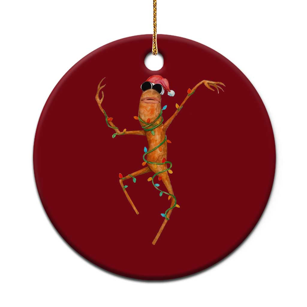 Marcus The Worm Christmas Ceramic Ornament Internet Weirdcore Brainrot Humor TS10 1pc Red Print Your Wear