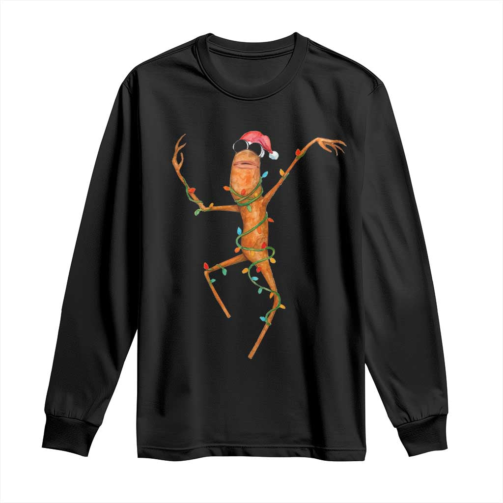 Marcus The Worm Christmas Long Sleeve Shirt Internet Weirdcore Brainrot Humor TS10 Black Print Your Wear