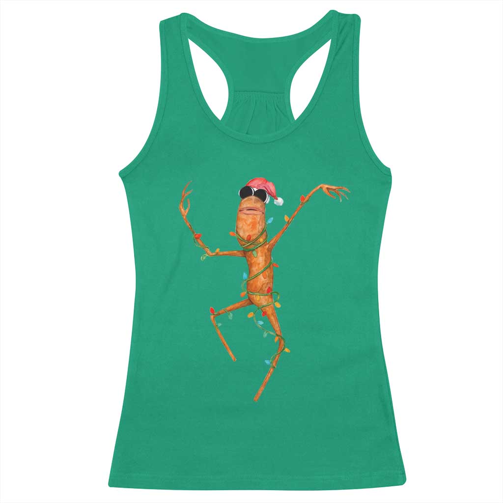 Marcus The Worm Christmas Racerback Tank Top Internet Weirdcore Brainrot Humor TS10 Irish Green Print Your Wear