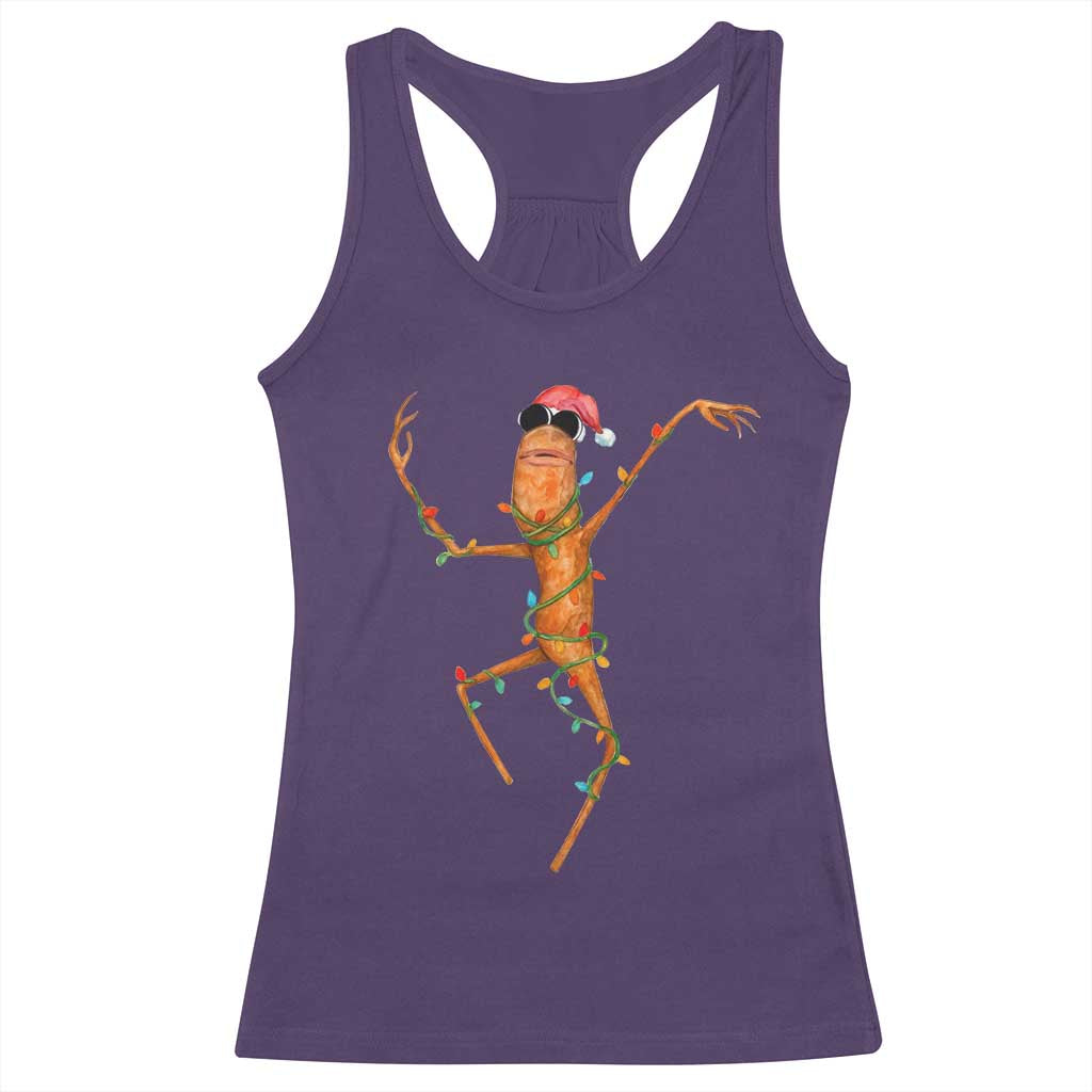 Marcus The Worm Christmas Racerback Tank Top Internet Weirdcore Brainrot Humor TS10 Purple Print Your Wear