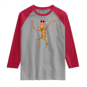 Marcus The Worm Christmas Raglan Shirt Internet Weirdcore Brainrot Humor TS10 Sport Gray Red Print Your Wear