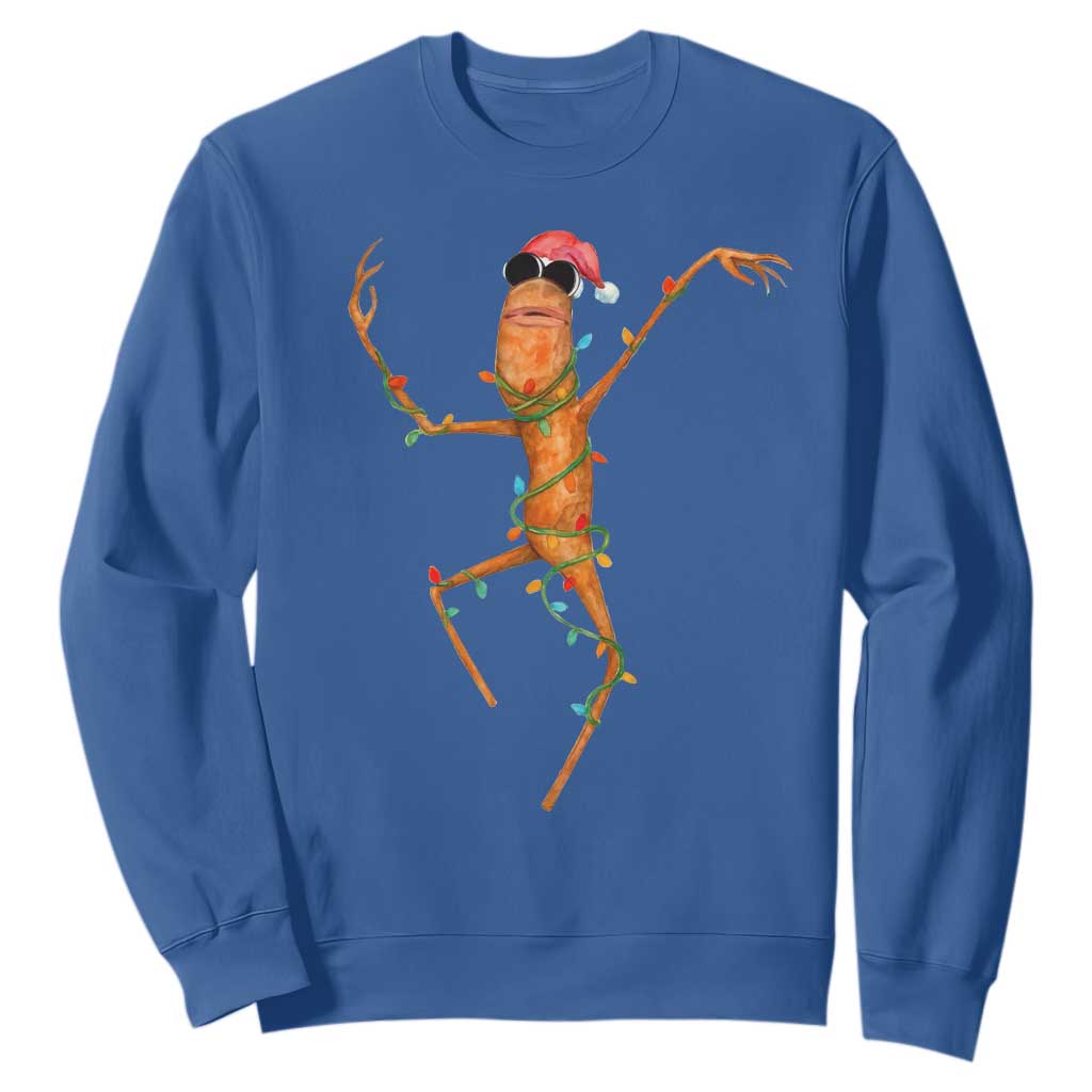 Marcus The Worm Christmas Sweatshirt Internet Weirdcore Brainrot Humor TS10 Royal Blue Print Your Wear