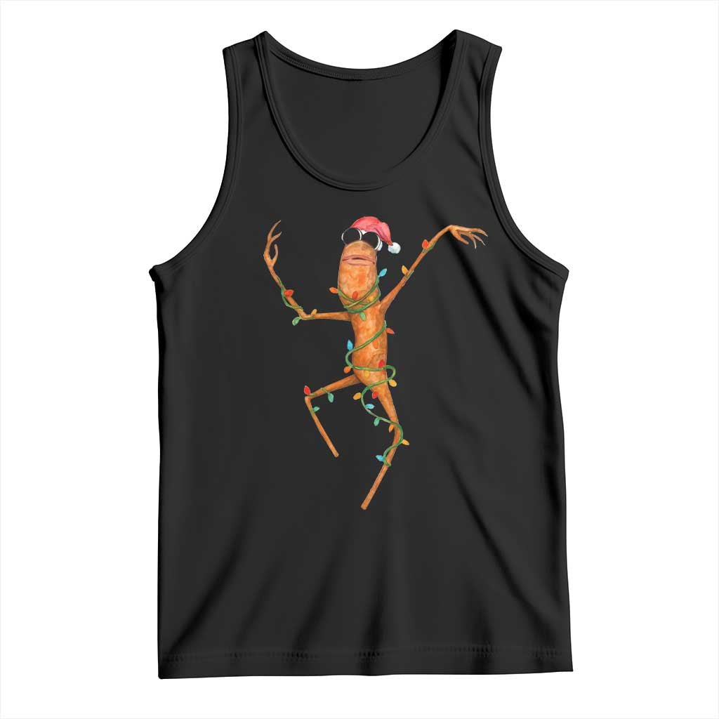 Marcus The Worm Christmas Tank Top Internet Weirdcore Brainrot Humor TS10 Black Print Your Wear