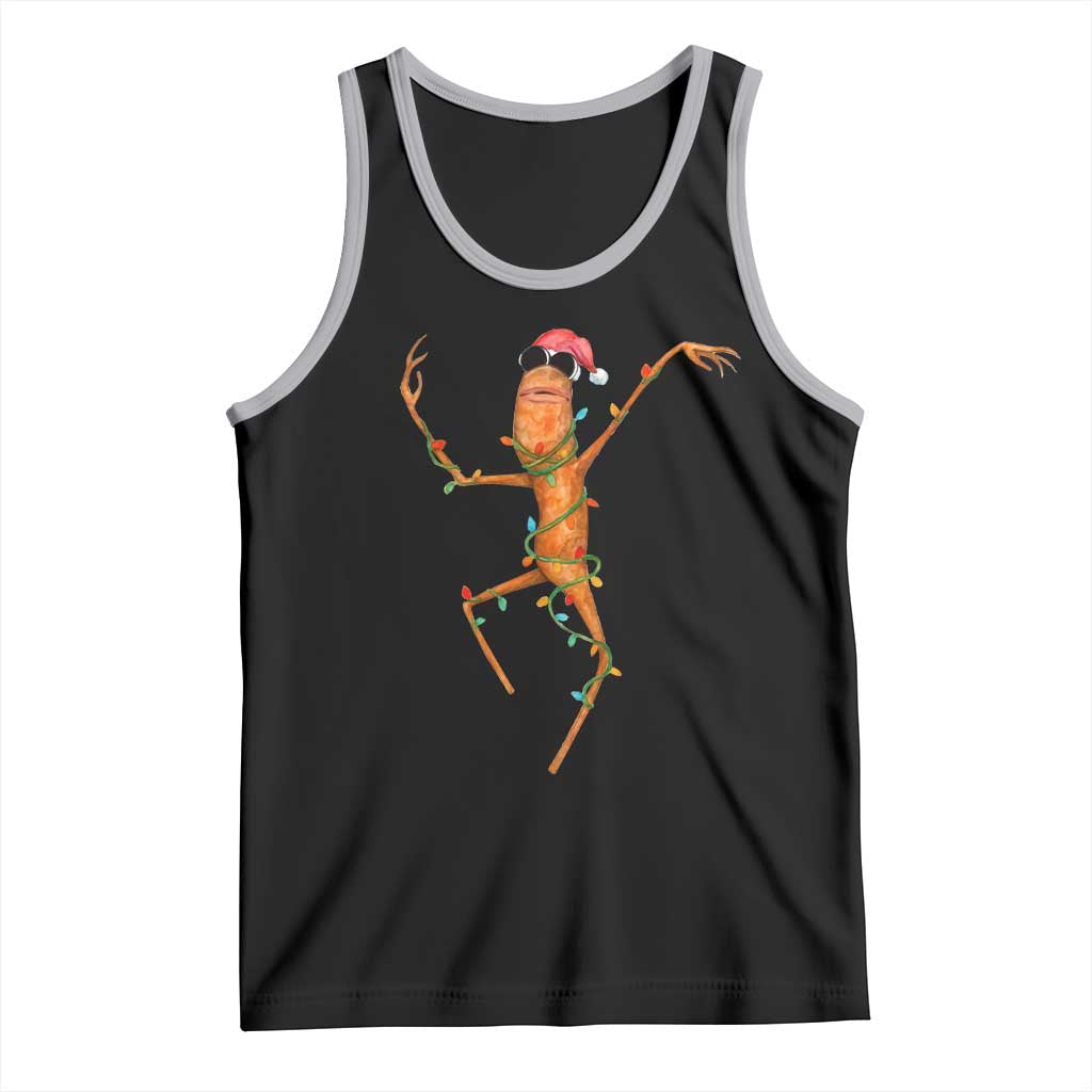 Marcus The Worm Christmas Tank Top Internet Weirdcore Brainrot Humor TS10 Black Athletic Heather Print Your Wear