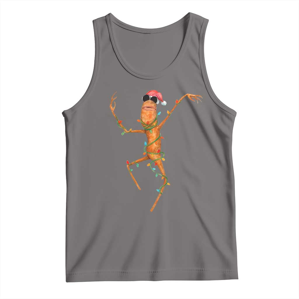 Marcus The Worm Christmas Tank Top Internet Weirdcore Brainrot Humor TS10 Deep Heather Print Your Wear
