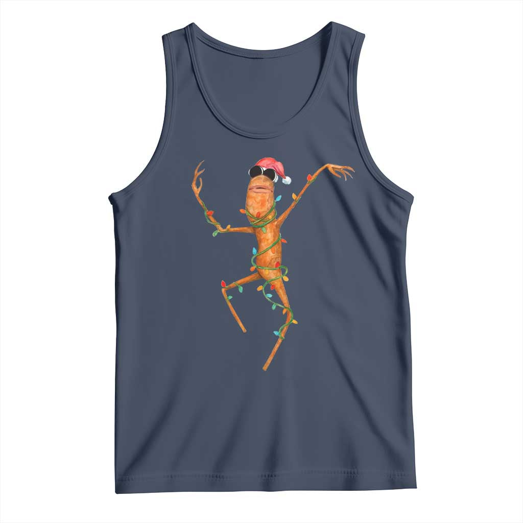 Marcus The Worm Christmas Tank Top Internet Weirdcore Brainrot Humor TS10 Navy Print Your Wear