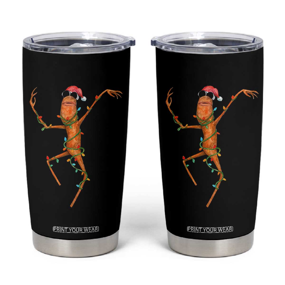 Marcus The Worm Christmas Tumbler Cup Internet Weirdcore Brainrot Humor TS10 Black Print Your Wear