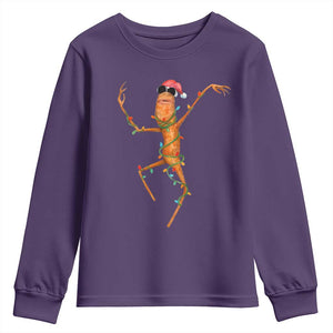 Marcus The Worm Christmas Youth Sweatshirt Internet Weirdcore Brainrot Humor TS10 Purple Print Your Wear