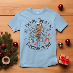 Marcus The Worm Christmas Meme T Shirt I'm Fine Everything is Fine TS10 Light Blue Print Your Wear