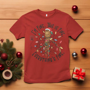 Marcus The Worm Christmas Meme T Shirt I'm Fine Everything is Fine TS10 Red Print Your Wear