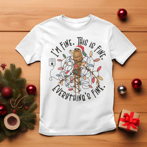 Marcus The Worm Christmas Meme T Shirt I'm Fine Everything is Fine TS10 White Print Your Wear