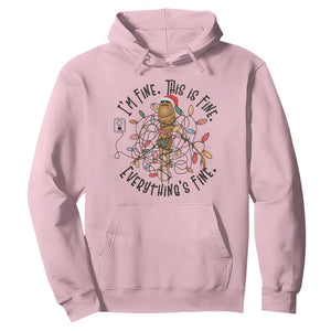 Marcus The Worm Christmas Meme Hoodie I'm Fine Everything is Fine TS10 Light Pink Print Your Wear
