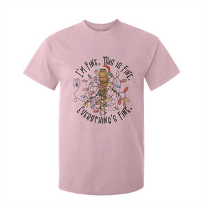 Marcus The Worm Christmas Meme T Shirt For Kid I'm Fine Everything is Fine TS10 Light Pink Print Your Wear