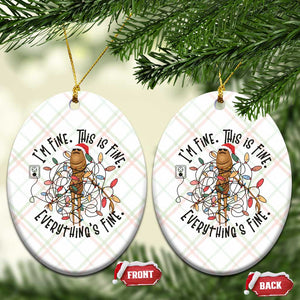 Marcus The Worm Christmas Meme Ceramic Ornament I'm Fine Everything is Fine TS10 Print Your Wear
