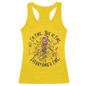 Marcus The Worm Christmas Meme Racerback Tank Top I'm Fine Everything is Fine TS10 Daisy Print Your Wear