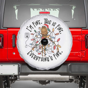 Marcus The Worm Christmas Meme Spare Tire Cover I'm Fine Everything is Fine TS10 White Print Your Wear