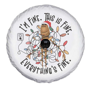 Marcus The Worm Christmas Meme Spare Tire Cover I'm Fine Everything is Fine TS10 Print Your Wear