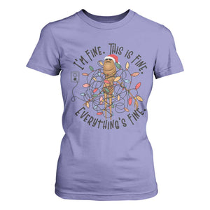 Marcus The Worm Christmas Meme T Shirt For Women I'm Fine Everything is Fine TS10 Violet Print Your Wear