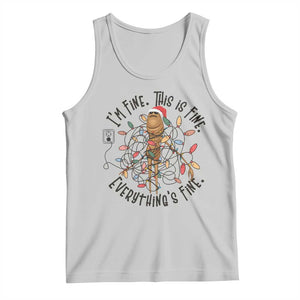 Marcus The Worm Christmas Meme Tank Top I'm Fine Everything is Fine TS10 Ash Print Your Wear
