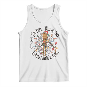 Marcus The Worm Christmas Meme Tank Top I'm Fine Everything is Fine TS10 White Print Your Wear