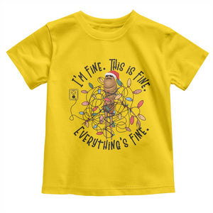 Marcus The Worm Christmas Meme Toddler T Shirt I'm Fine Everything is Fine TS10 Daisy Print Your Wear