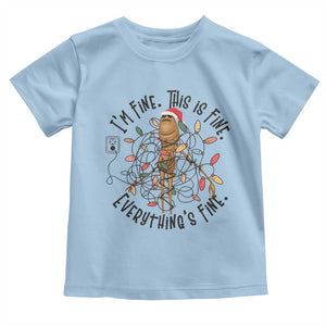 Marcus The Worm Christmas Meme Toddler T Shirt I'm Fine Everything is Fine TS10 Light Blue Print Your Wear