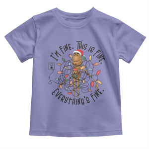 Marcus The Worm Christmas Meme Toddler T Shirt I'm Fine Everything is Fine TS10 Violet Print Your Wear