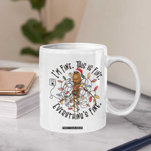 Marcus The Worm Christmas Meme Coffee Mug I'm Fine Everything is Fine TS10 Print Your Wear