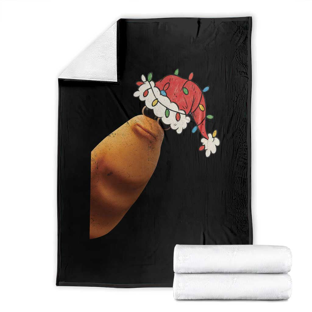 Marcus The Worm Christmas Throw Blanket Funny Internet Brainrot Meme TS10 Black Print Your Wear