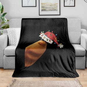 Marcus The Worm Christmas Throw Blanket Funny Internet Brainrot Meme TS10 Print Your Wear