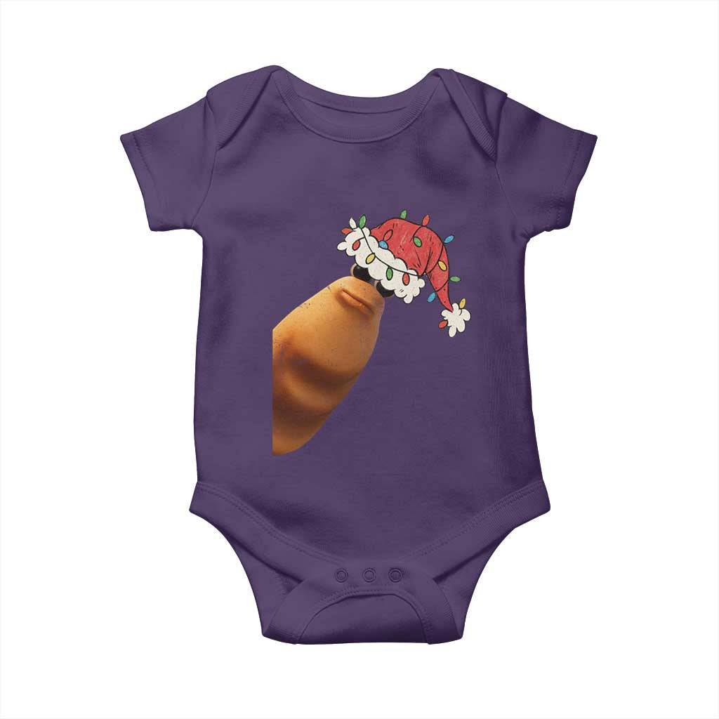 Marcus The Worm Christmas Baby Onesie Funny Internet Brainrot Meme TS10 Purple Print Your Wear