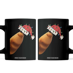 Marcus The Worm Christmas Coffee Mug Funny Internet Brainrot Meme TS10 Black Print Your Wear