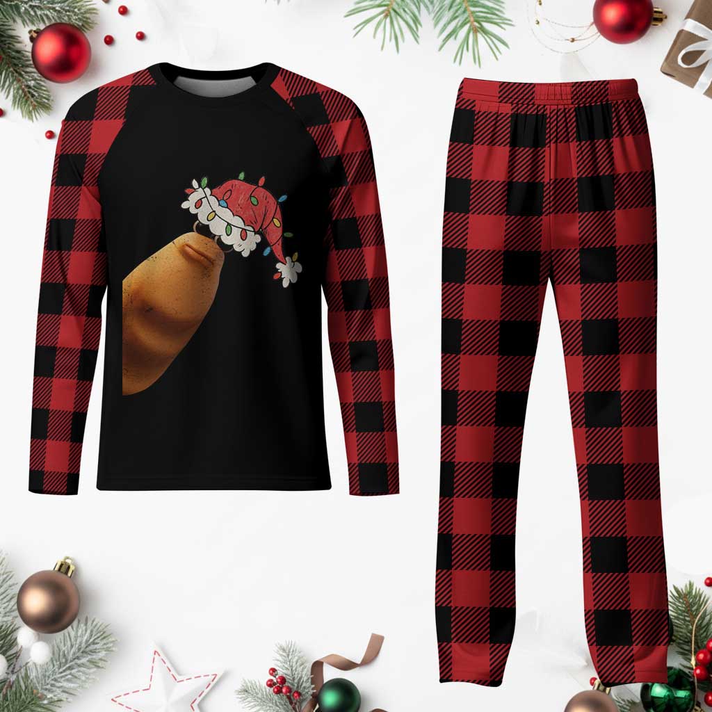 Marcus The Worm Christmas Plaid Pajama Set Funny Internet Brainrot Meme TS10 Buffalo Plaid Print Your Wear
