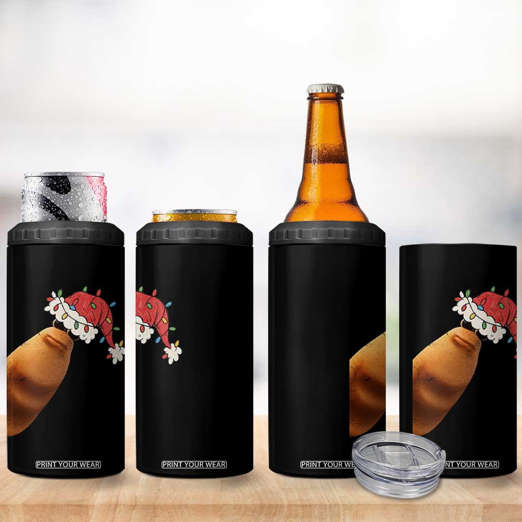 Marcus The Worm Christmas 4 in 1 Can Cooler Tumbler Funny Internet Brainrot Meme TS10 Print Your Wear