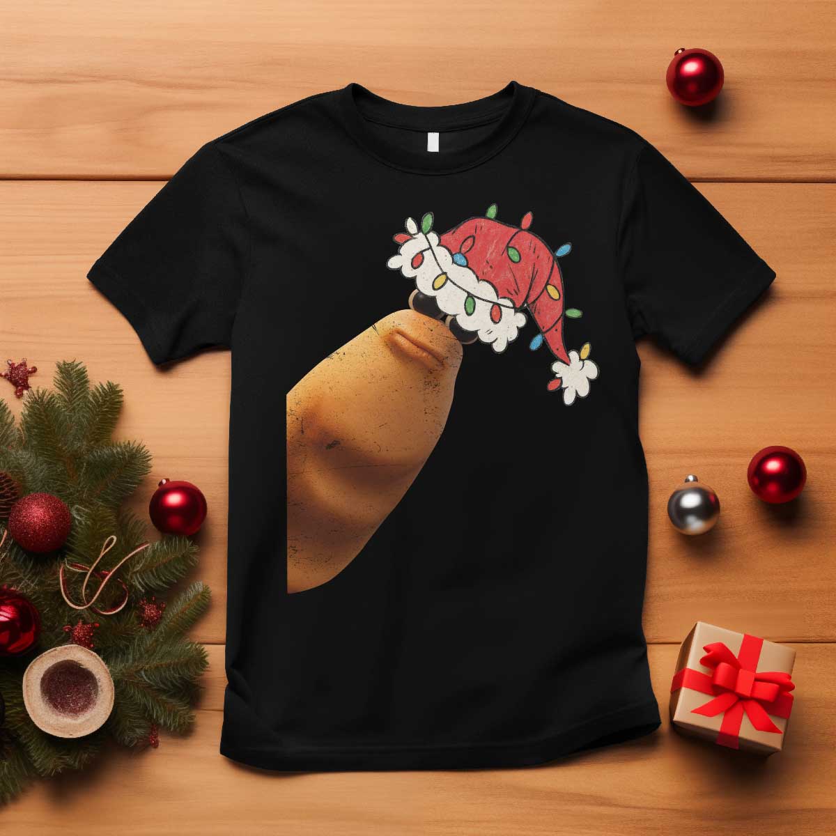 Marcus The Worm Christmas T Shirt Funny Internet Brainrot Meme TS10 Black Print Your Wear