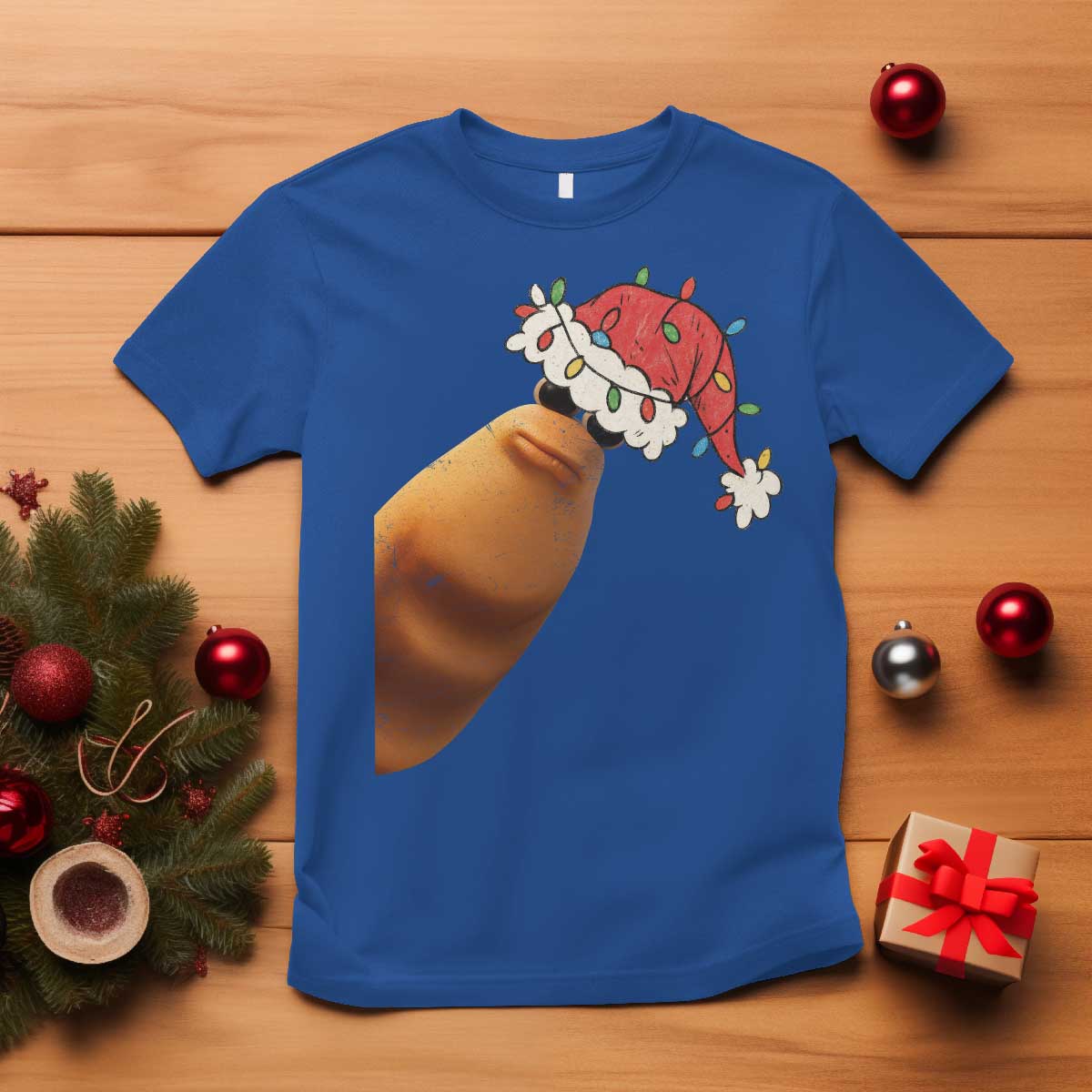 Marcus The Worm Christmas T Shirt Funny Internet Brainrot Meme TS10 Royal Blue Print Your Wear